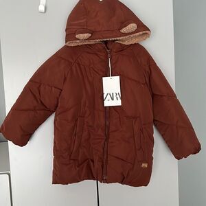 Zara toddler teddy bear fleece lined jacket